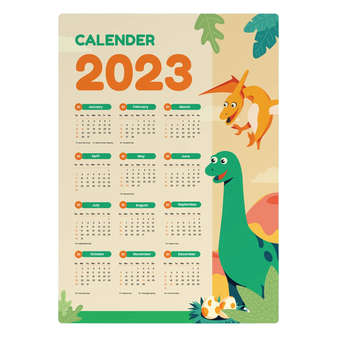 Calendrier carton rigide